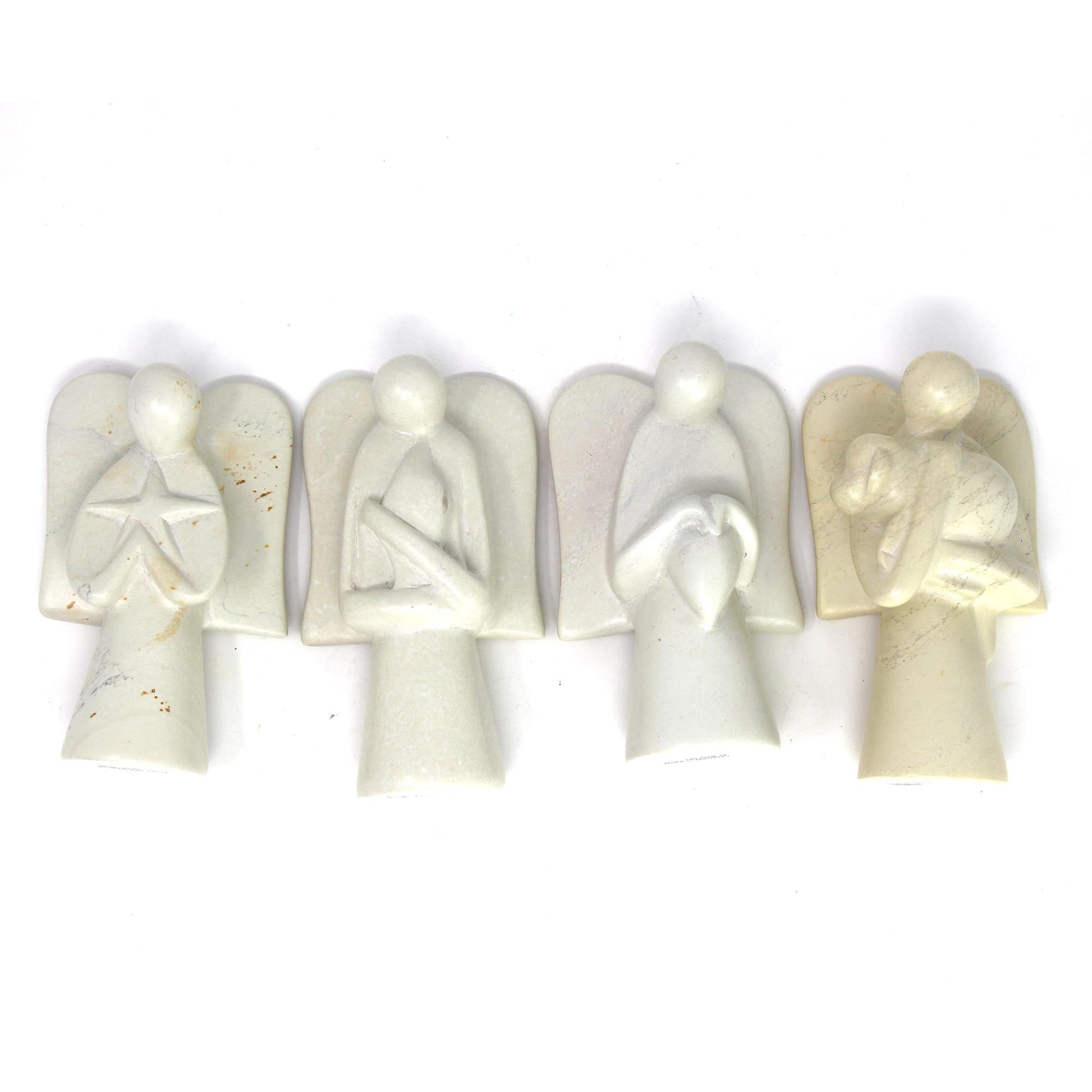 Angel Soapstone Sculpture Holding Dog    Home Decor Supply | Online Retail | ShoreShopper.com