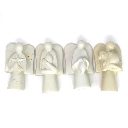 Angel Soapstone Sculpture Holding Dog    Home Decor Supply | Online Retail | ShoreShopper.com