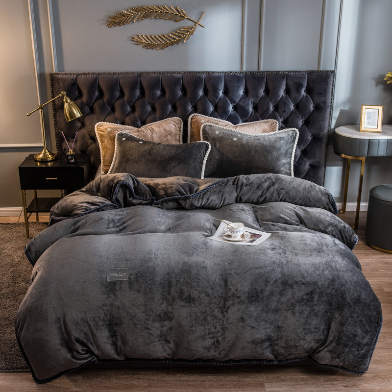 Single Piece Of Velvet Milk Velvet Solid Color Quilt Cover    Home Decor Supply | Online Retail | ShoreShopper.com