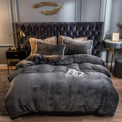 Single Piece Of Velvet Milk Velvet Solid Color Quilt Cover    Home Decor Supply | Online Retail | ShoreShopper.com