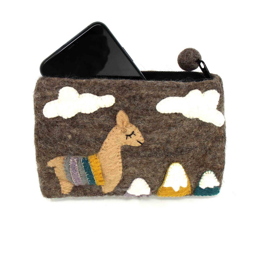 Hand Crafted Felt: Llama Pouch    Home Decor Supply | Online Retail | ShoreShopper.com