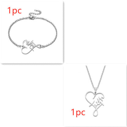 Heart of Faith Pendant Necklace - 925 Sterling Silver Religious Jewelry    Home Decor Supply | Online Retail | ShoreShopper.com