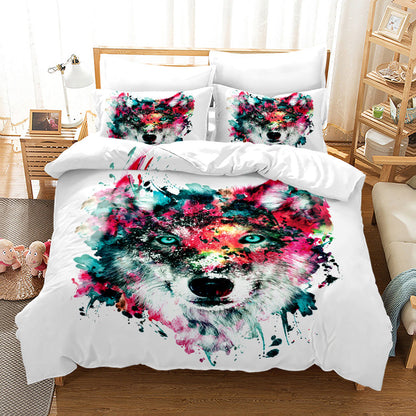Bed Home Textile Wolf Digital Printed Three-piece Set    Home Decor Supply | Online Retail | ShoreShopper.com