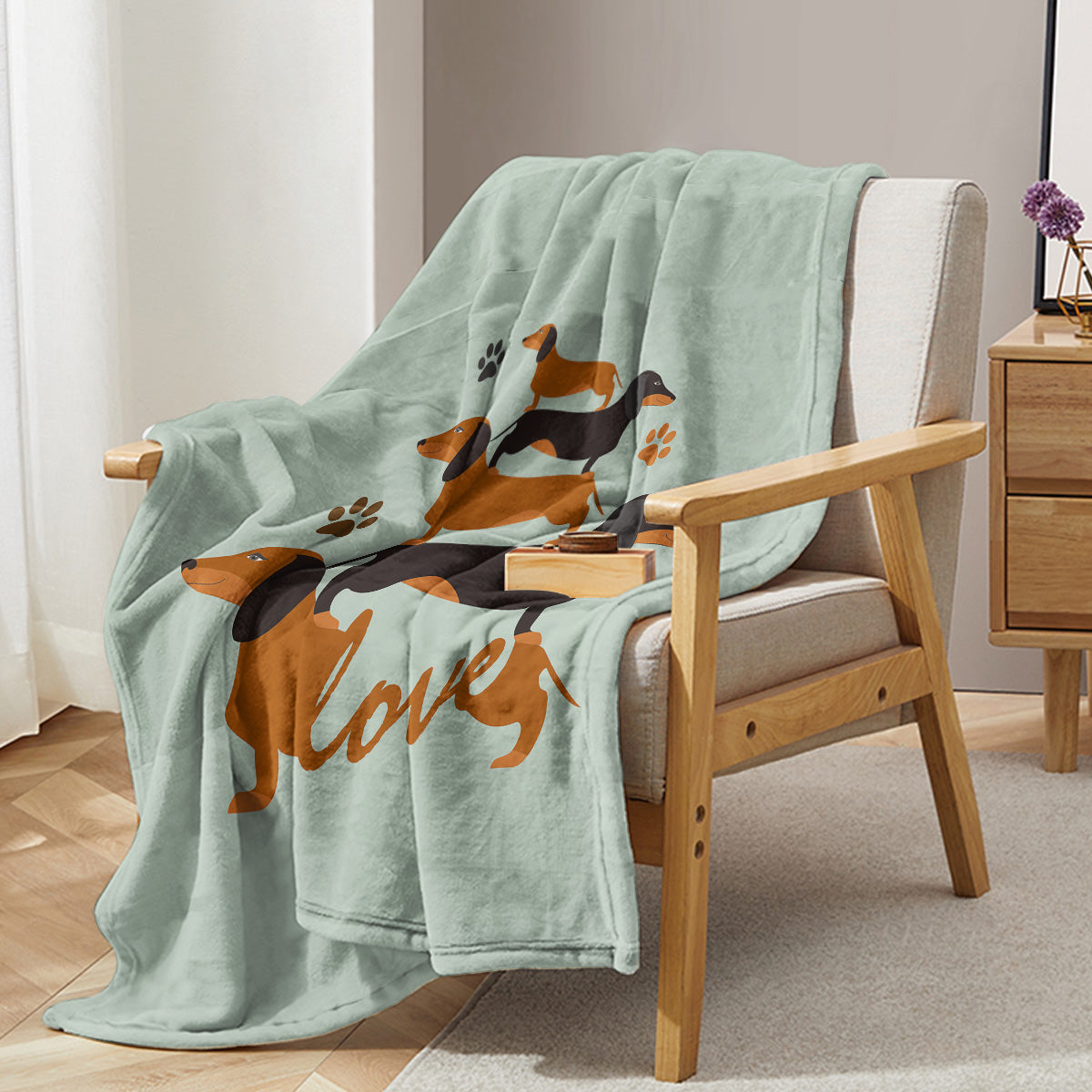 1pc Flannel German Shepherd Dog Cute Pet Theme Soft And Fluffy Multi Functional Outdoor Beach Camping Living Room Sofa Office Napping Printed Blanket    Home Decor Supply | Online Retail | ShoreShopper.com