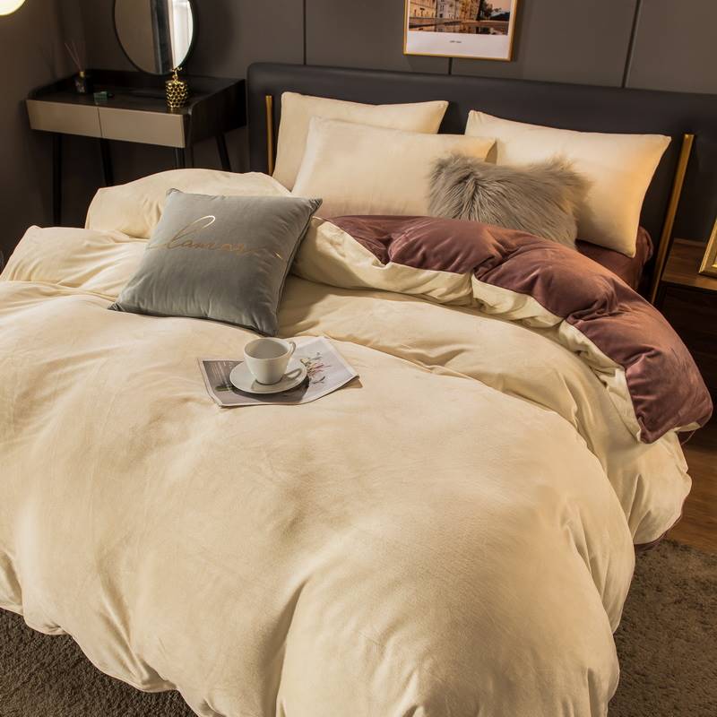 Double Bed Surface Plus Flange Flannel Product Three Thick Bed Sets    Home Decor Supply | Online Retail | ShoreShopper.com