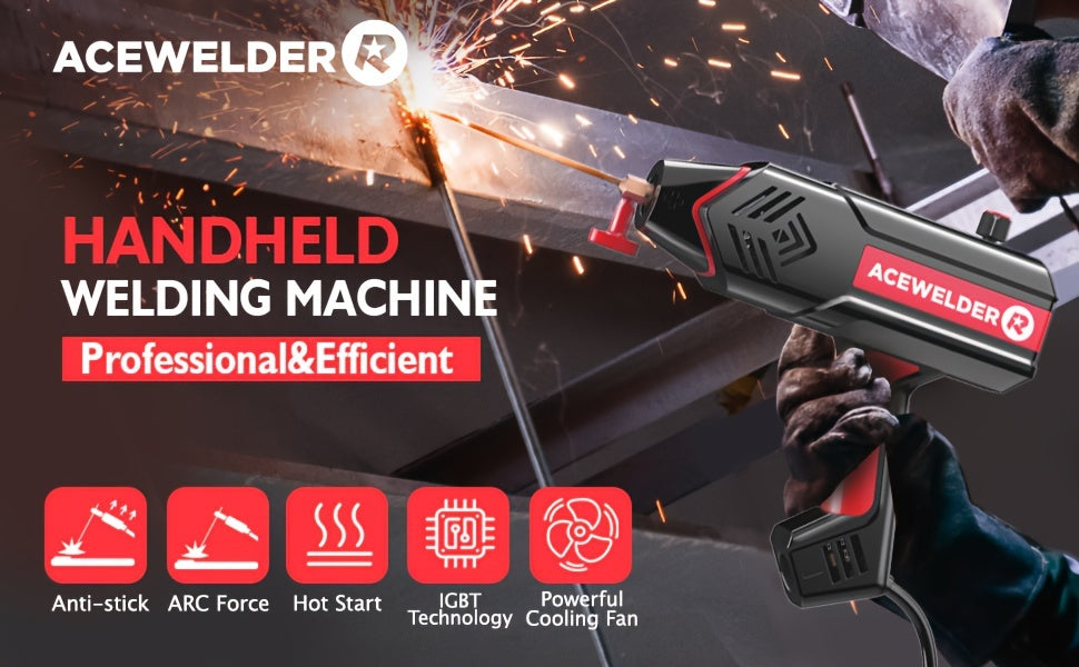 ACEWELDER 120Amp Handheld Welding Machine 110V Portable Electric ARC Welder Gun with Inverter Current Adjustment Stick Welder IP21S    Home Decor Supply | Online Retail | ShoreShopper.com