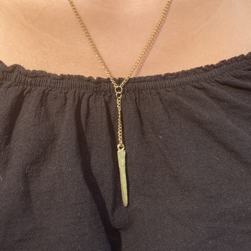 Cone Pendant Goldtone Neckace    Home Decor Supply | Online Retail | ShoreShopper.com