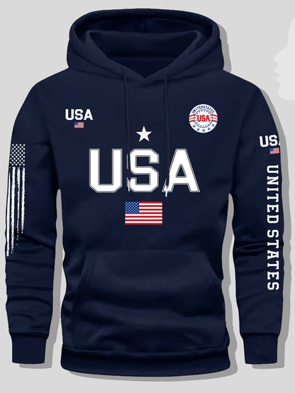 Fleece Hoodie Featuring a USA Flag Design    Home Decor Supply | Online Retail | ShoreShopper.com