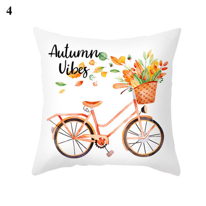 Maple Pumpkin Print Thanksgiving Peach Skin Pillowcase    Home Decor Supply | Online Retail | ShoreShopper.com