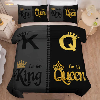 Three Piece Crown English Digital Printed Quilt Cover    Home Decor Supply | Online Retail | ShoreShopper.com