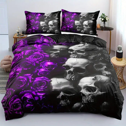 Rose Skull Printed Home Textile Bedding Suit    Home Decor Supply | Online Retail | ShoreShopper.com