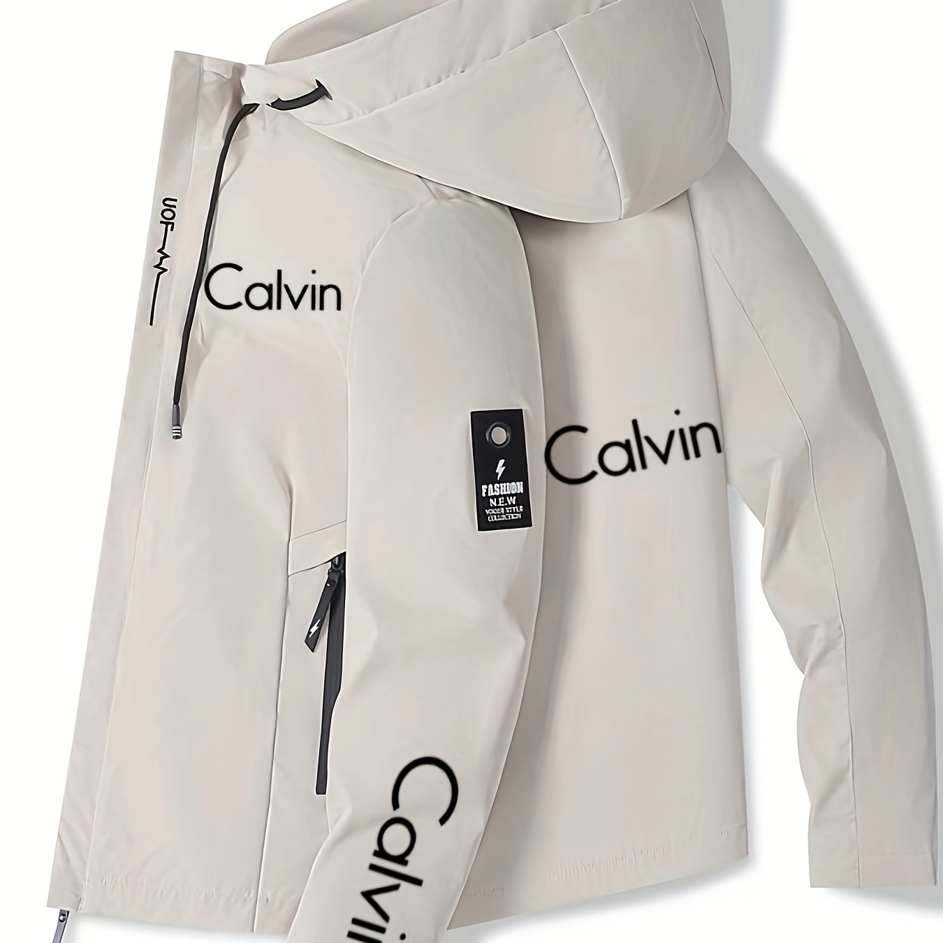 Calvin Men'S Durable Casual Hooded Motorcycle Jacket | Regular Fit, Crew Neck, Zippered Pockets, Adjustable Drawstring Hood, Machine Washable, Random Print Design, Zippered Storage, Perfect for Spring/Fall Outdoor Riding & Ca    Home Decor Supply | Online Retail | ShoreShopper.com