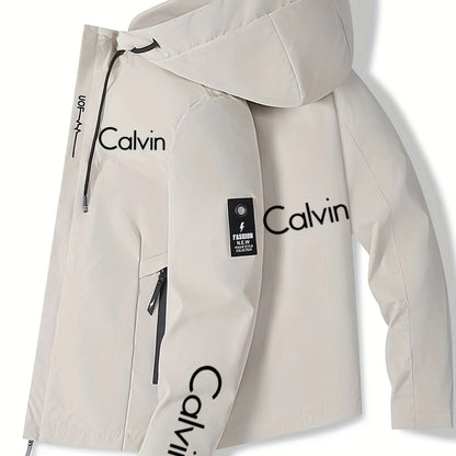 Calvin Men'S Durable Casual Hooded Motorcycle Jacket | Regular Fit, Crew Neck, Zippered Pockets, Adjustable Drawstring Hood, Machine Washable, Random Print Design, Zippered Storage, Perfect for Spring/Fall Outdoor Riding & Ca    Home Decor Supply | Online Retail | ShoreShopper.com