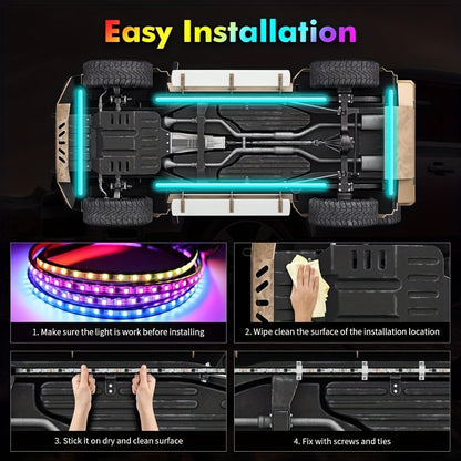 Car Lighting Kit, RGB Floor Lighting with Music Synchronization, Remote And App Control, Multiple Color Combinations, Remote Compatibility    Home Decor Supply | Online Retail | ShoreShopper.com