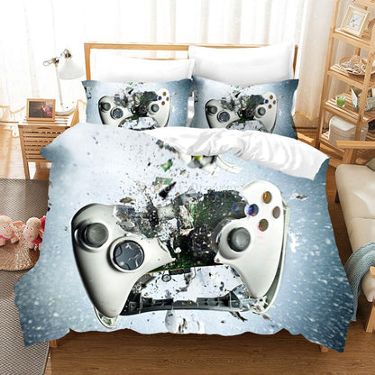 Digital 3D Game Controller Pattern Printed Bedding Three-Piece Set    Home Decor Supply | Online Retail | ShoreShopper.com