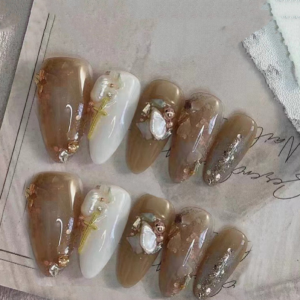 Women's Fashion Amber Blooming Gradient Nail Art    Home Decor Supply | Online Retail | ShoreShopper.com