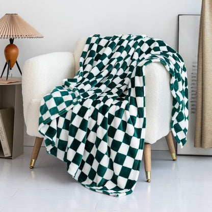 Checkered Flannel Blanket Printed Coral Fleece Thickening Bed Sheet Nap    Home Decor Supply | Online Retail | ShoreShopper.com