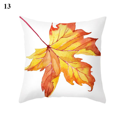 Maple Pumpkin Print Thanksgiving Peach Skin Pillowcase    Home Decor Supply | Online Retail | ShoreShopper.com
