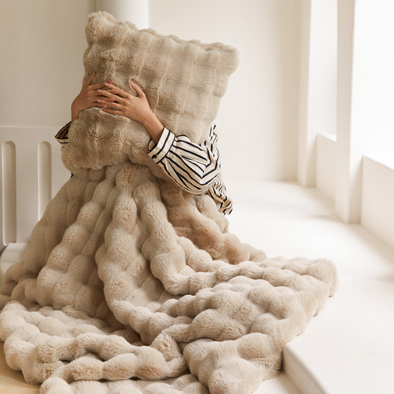 The Fur Rabbit Hair Sofa Blanket Is Simple And Luxurious    Home Decor Supply | Online Retail | ShoreShopper.com