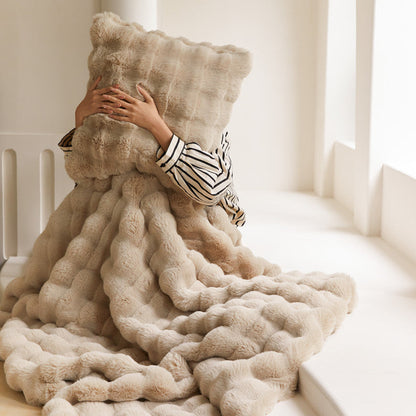 The Fur Rabbit Hair Sofa Blanket Is Simple And Luxurious    Home Decor Supply | Online Retail | ShoreShopper.com