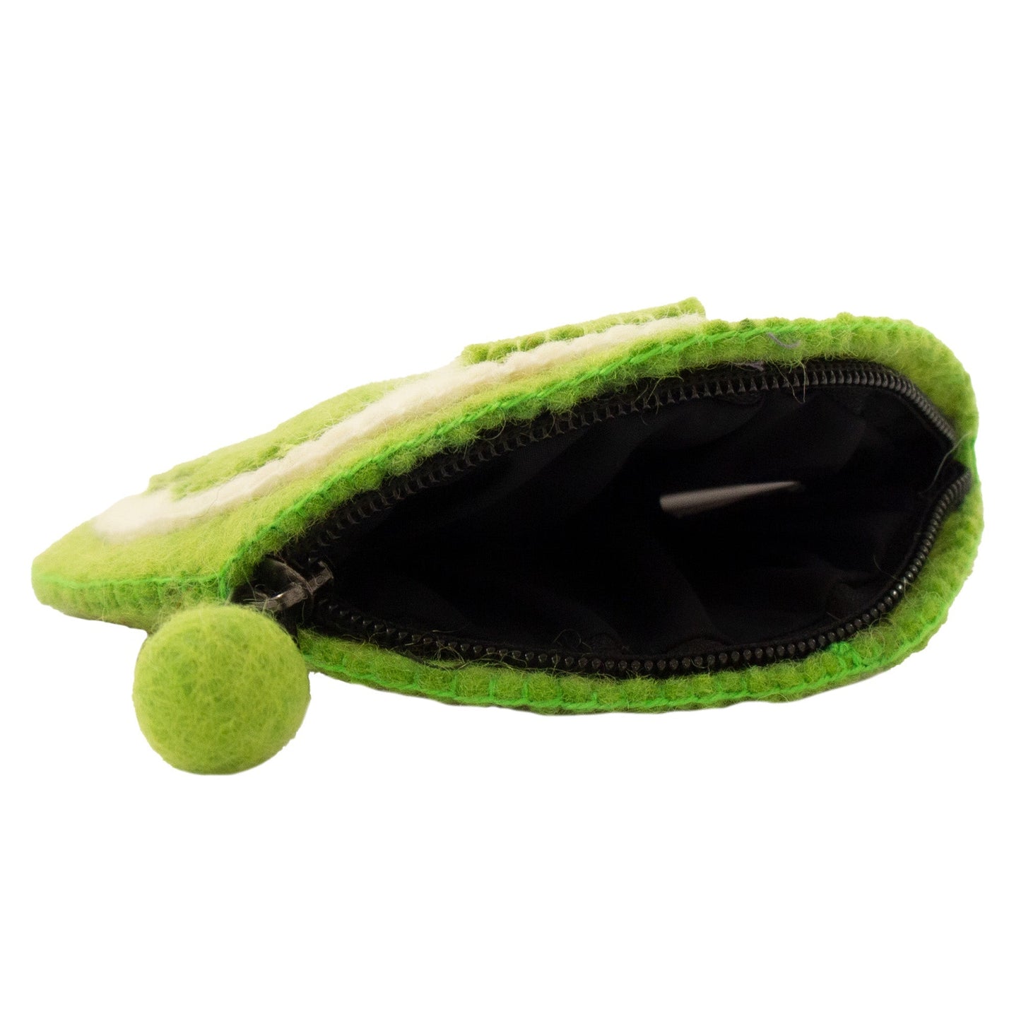 Handmade Felt Fruit Coin Purse - Lime - Global Groove (P)    Home Decor Supply | Online Retail | ShoreShopper.com