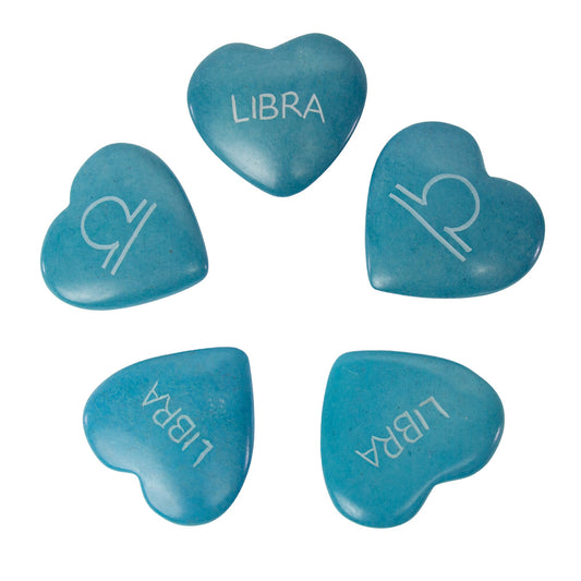 Zodiac Soapstone Hearts, Pack of 5: LIBRA    Home Decor Supply | Online Retail | ShoreShopper.com
