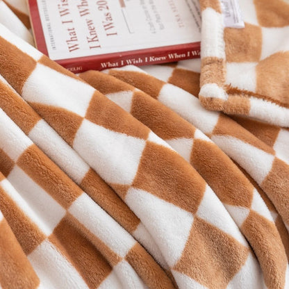 Checkered Flannel Blanket Printed Coral Fleece Thickening Bed Sheet Nap    Home Decor Supply | Online Retail | ShoreShopper.com