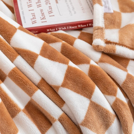 Checkered Flannel Blanket Printed Coral Fleece Thickening Bed Sheet Nap    Home Decor Supply | Online Retail | ShoreShopper.com