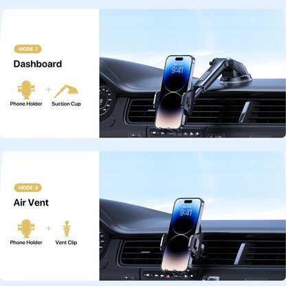 LOTUNY Car Phone Holder, Universal Hands-Free Phone Holders for Your Car, 3-in-1 Phone Mount for CarAir Vent Compatible with for iphone for samsung Google and All 4" to 7, 2" Phones    Home Decor Supply | Online Retail | ShoreShopper.com