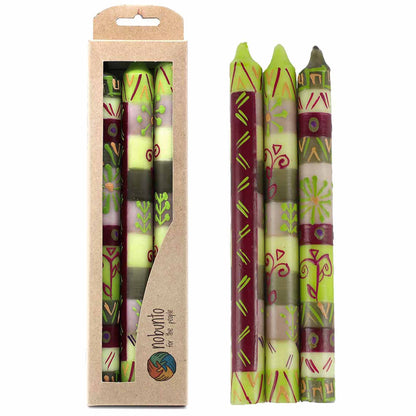 Hand Painted Candles in Kileo Design (three tapers) - Nobunto    Home Decor Supply | Online Retail | ShoreShopper.com