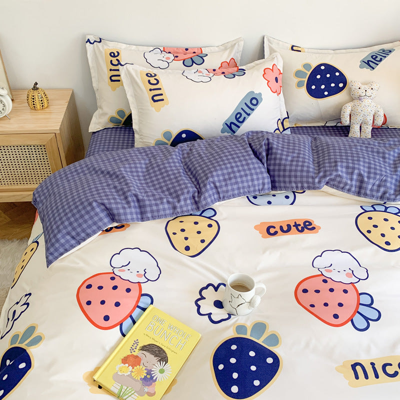Four Piece Set Of Cute Cartoon Bed Sheets    Home Decor Supply | Online Retail | ShoreShopper.com