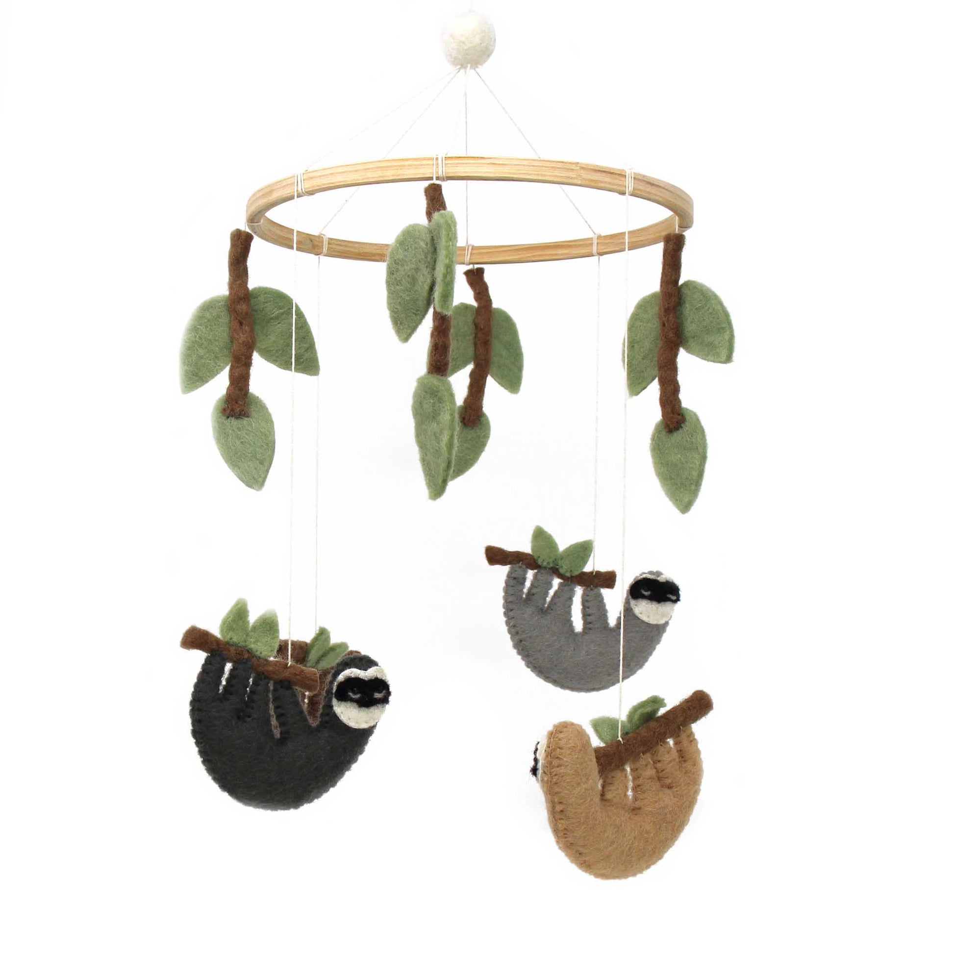 Hand Crafted Felt Sloth Mobile    Home Decor Supply | Online Retail | ShoreShopper.com