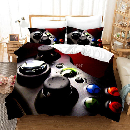 Digital 3D Game Controller Pattern Printed Bedding Three-Piece Set    Home Decor Supply | Online Retail | ShoreShopper.com