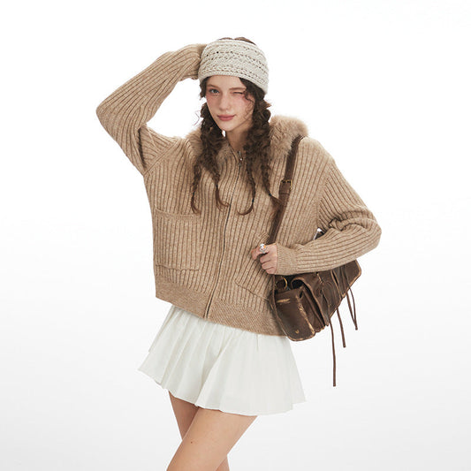 Slim Fit Hooded Knit Cardigan - Cozy Lightweight Women's Sweater    Home Decor Supply | Online Retail | ShoreShopper.com