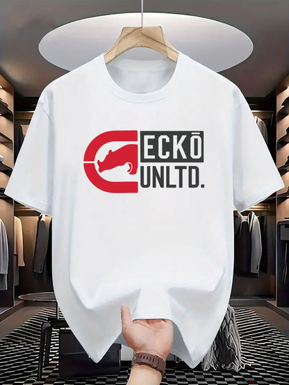 Men's Ecko Unltd. Graphic T-Shirt - Premium 100% Cotton Streetwear - Black with Red Rhino Logo    Home Decor Supply | Online Retail | ShoreShopper.com