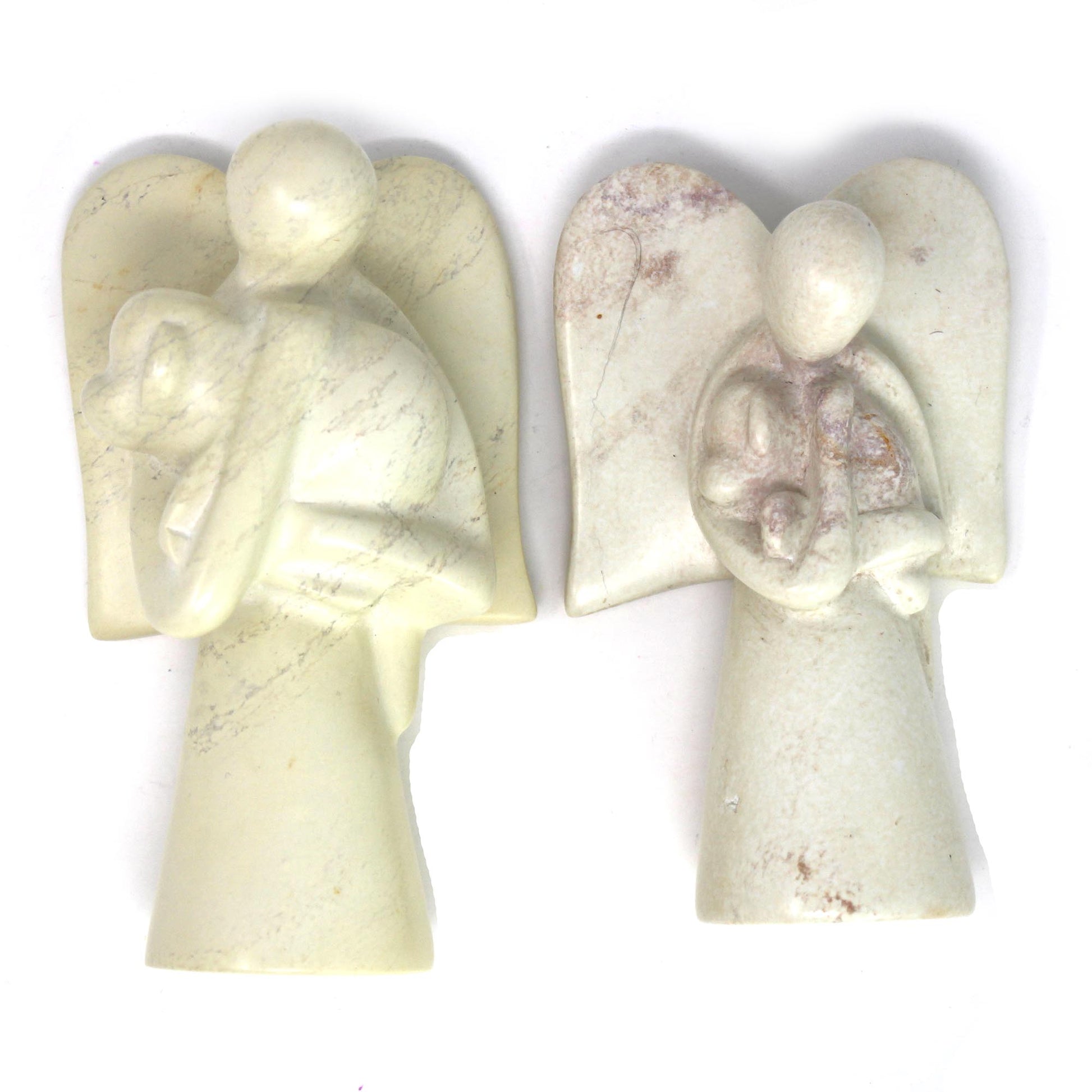 Angel Soapstone Sculpture Holding Dog    Home Decor Supply | Online Retail | ShoreShopper.com
