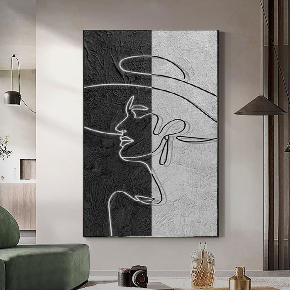 Lady Portrait Picture Art Unframed Canvas Handmade Oil Painting Murals Wall Art Hand Painted Home Goods Unframe Decoration    Home Decor Supply | Online Retail | ShoreShopper.com