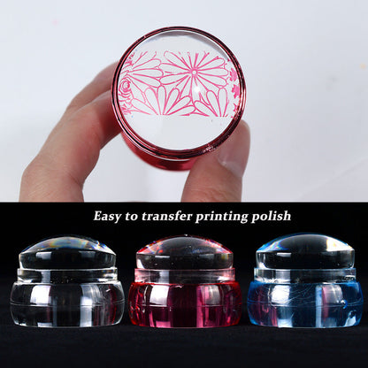 Nail Art Transparent Transfer Stamp Three-color Cover    Home Decor Supply | Online Retail | ShoreShopper.com