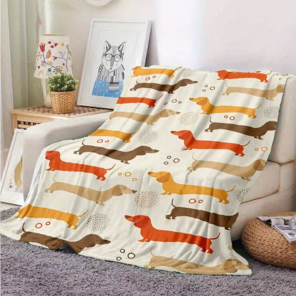 Dachshund Blanket Flannel Square Cover Blanket    Home Decor Supply | Online Retail | ShoreShopper.com