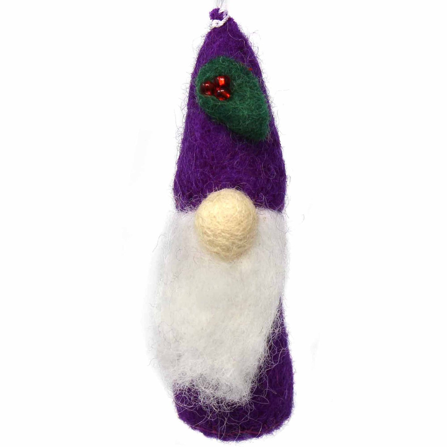 Christmas Ornament: Gnome, Purple - Global Groove (H)    Home Decor Supply | Online Retail | ShoreShopper.com