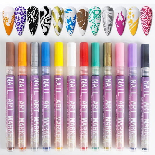 Doodle Nail Art Pen 12-color Liner Paint Brush Nail    Home Decor Supply | Online Retail | ShoreShopper.com