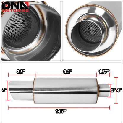 DNA MOTORING Stainless Steel Straight-Through Exhaust Muffler    Home Decor Supply | Online Retail | ShoreShopper.com