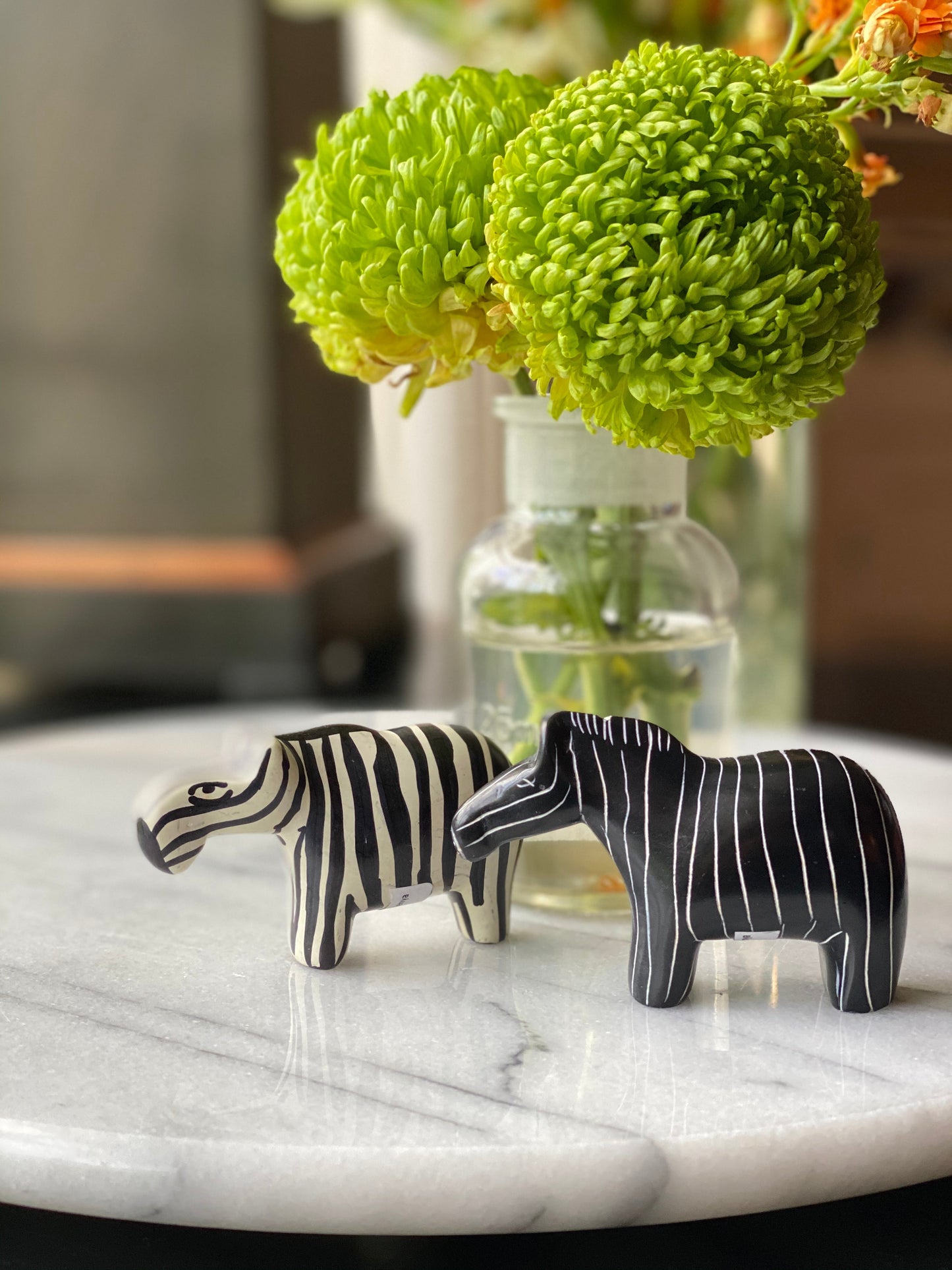 Zebra Soapstone Sculptures, Set of 2    Home Decor Supply | Online Retail | ShoreShopper.com