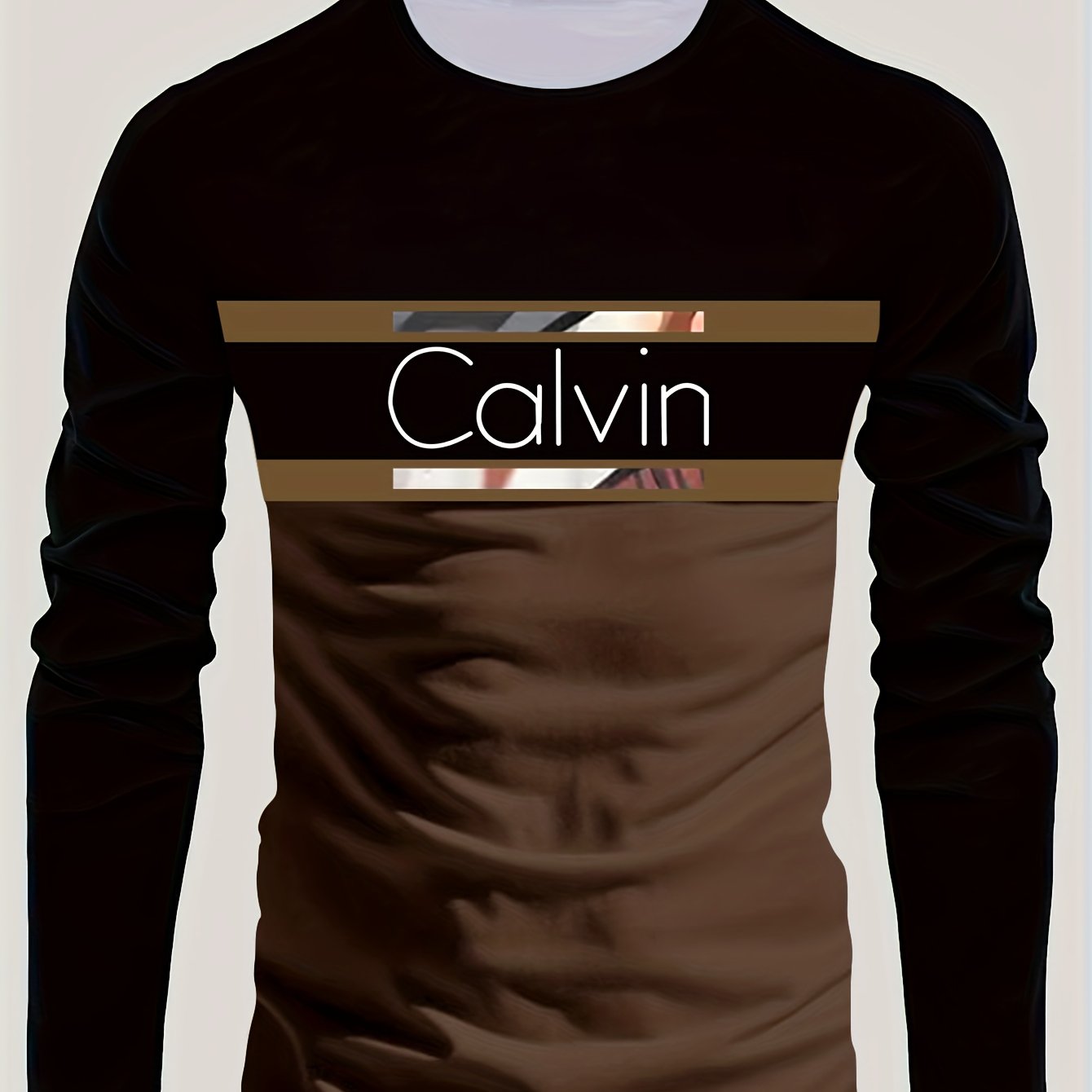 Men'S 3D Digital Printing Crew Neck Long-sleeved T-shirt | Casual Style, Slight Stretch Fabric, All Over Print, Regular Fit, Ideal for Fall/Winter, Perfect Gift for Family and Friends    Home Decor Supply | Online Retail | ShoreShopper.com