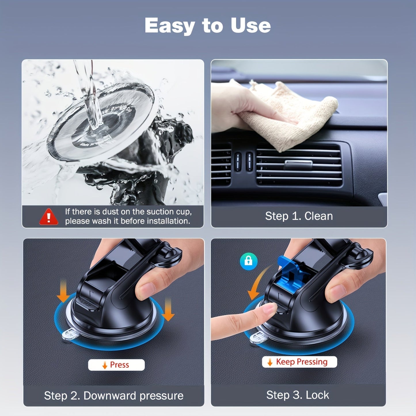 LOTUNY Car Phone Holder, Universal Hands-Free Phone Holders for Your Car, 3-in-1 Phone Mount for CarAir Vent Compatible with for iphone for samsung Google and All 4" to 7, 2" Phones    Home Decor Supply | Online Retail | ShoreShopper.com