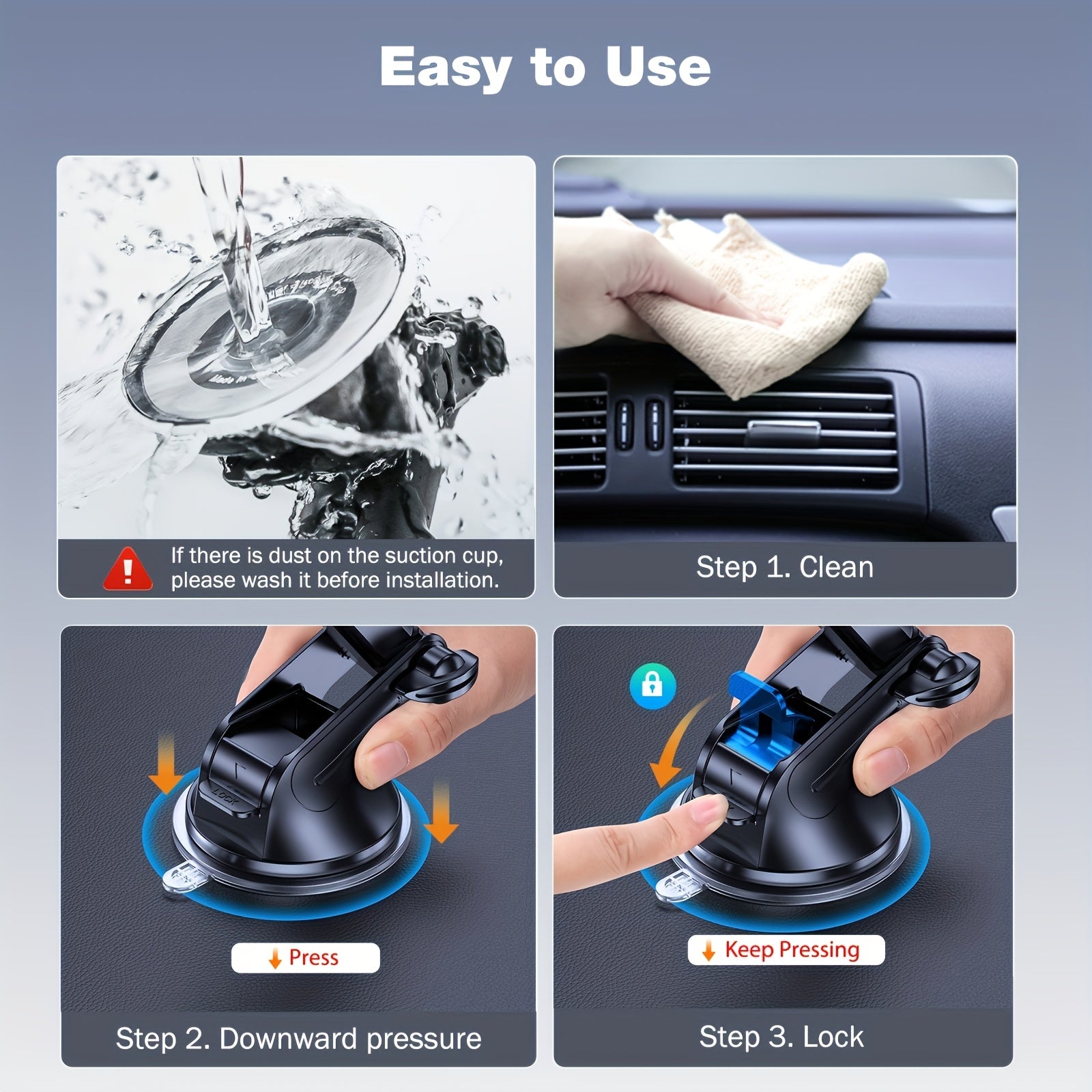 LOTUNY Car Phone Holder, Universal Hands-Free Phone Holders for Your Car, 3-in-1 Phone Mount for CarAir Vent Compatible with for iphone for samsung Google and All 4" to 7, 2" Phones    Home Decor Supply | Online Retail | ShoreShopper.com