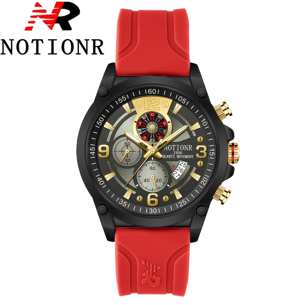 1pc Men'S Fashion Casual Quartz Watch, Silicone Strap, Date Display - Stylish Casual Wristwatch for Casual Attire, Casual Wristwatch | Sporty Watch Design | Quartz Movement, Thanksgiving, Christmas The Perfect Gift Reloj Para    Home Decor Supply | Online Retail | ShoreShopper.com