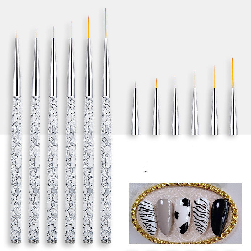 Painted Latte Art Marble Nail Brush Set    Home Decor Supply | Online Retail | ShoreShopper.com