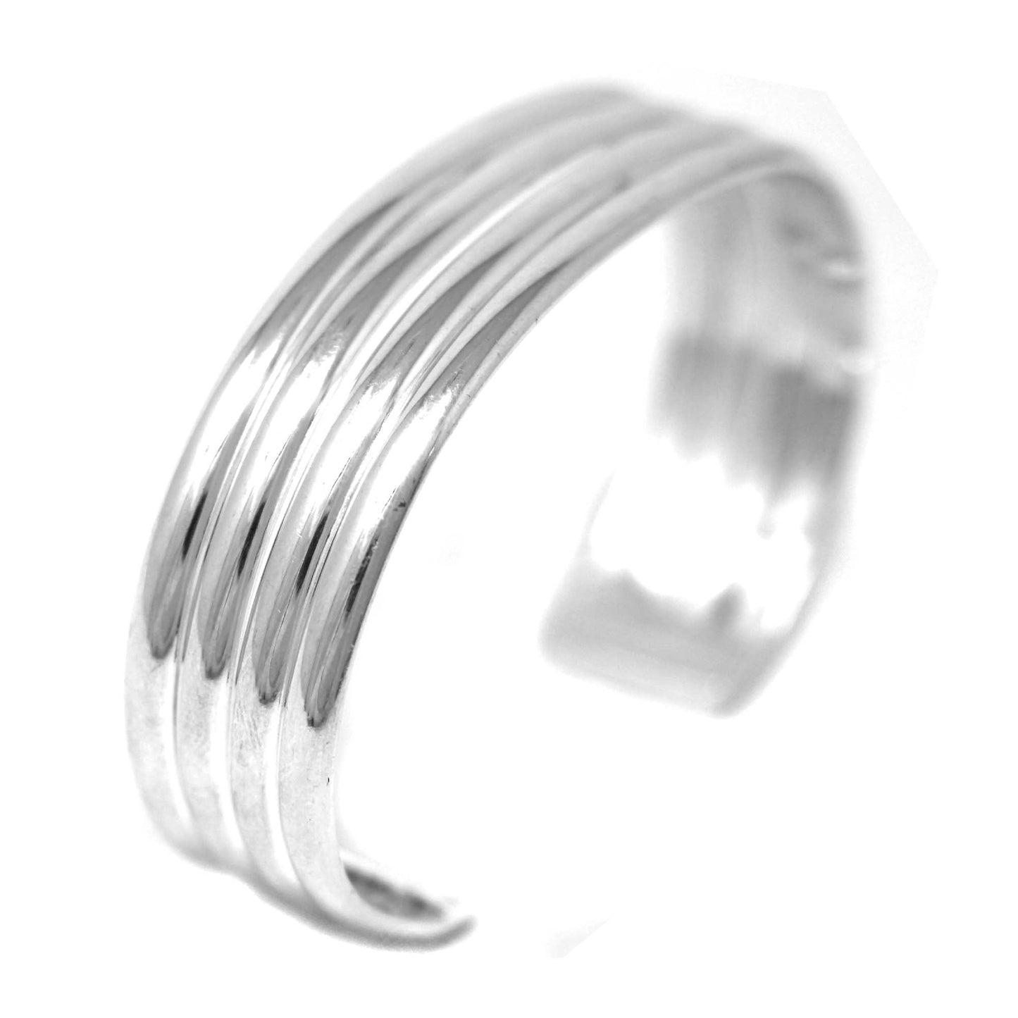 Alpaca Silver Overlay Cuff Bracelet - Four Bar Design    Home Decor Supply | Online Retail | ShoreShopper.com
