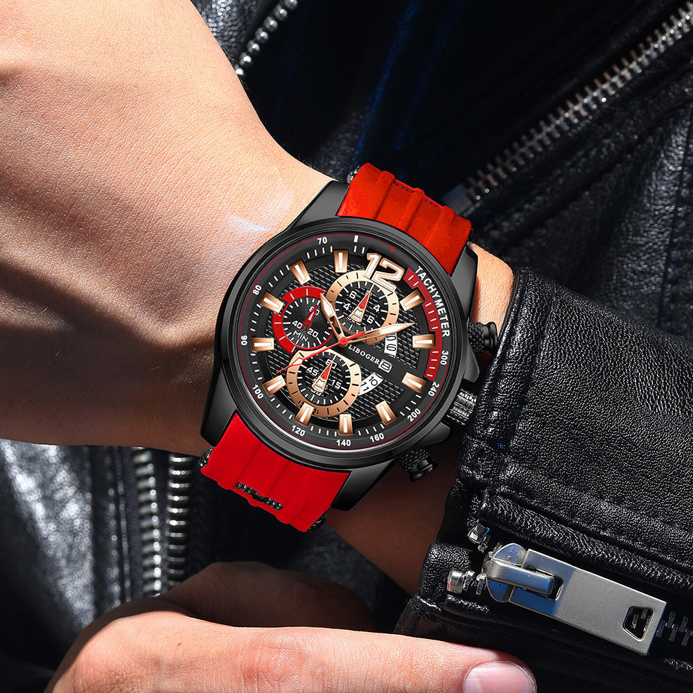 1pc Men'S Fashion Casual Quartz Watch, Silicone Strap, Date Display - Stylish Casual Wristwatch for Casual Attire, Casual Wristwatch | Sporty Watch Design | Quartz Movement, Thanksgiving, Christmas The Perfect Gift Reloj Para    Home Decor Supply | Online Retail | ShoreShopper.com